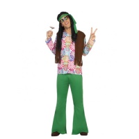 Costume de hippie psychédélique des années 70 pour homme