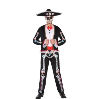 Déguisement de squelette Catrina mexicaine pour homme