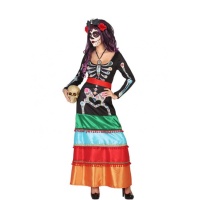 Déguisement de squelette Catrina mexicaine pour femme