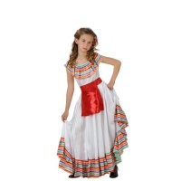 Costume de Mexicaine à Rayures pour Fille