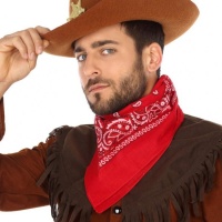 Foulard rouge de cowboy - 55 x 55 cm