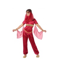 Déguisement de danseuse arabe rouge pour fille