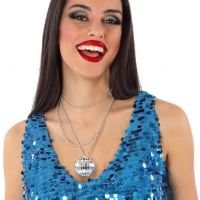 Collier avec boule de discothèque