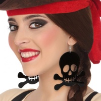 Boucles d'oreilles de tête de mort pirate