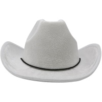 Chapeau de cowboy blanc - 57 cm