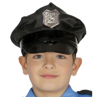 Casquette de policier noire pour enfant - 54 cm