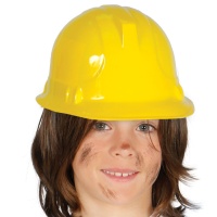 Casque d’ouvrier jaune pour enfant - 54 cm