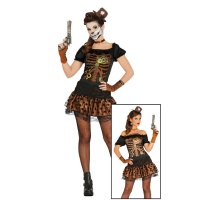 Déguisement Steampunk squelette pour femme