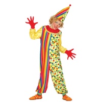 Costume de clown avec pois de couleur pour enfant