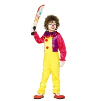 Déguisement de clown tueur jaune pour enfant