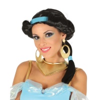 Perruque de princesse Jasmine pour adulte