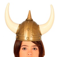 Casque de viking avec cornes pour enfant - 50 cm