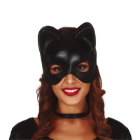 Masque de femme chat noir