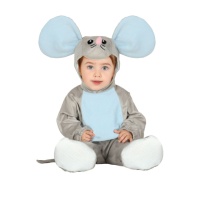 Déguisement de souris gris et bleu pour bébé