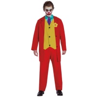 Costume de clown à lunettes rouge pour homme