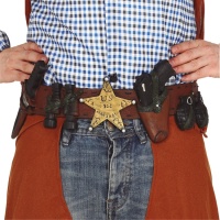 Ceinture de Pistolero en mousse - 66 cm