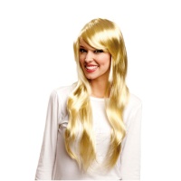 Perruque ondulée longue blonde pour femme