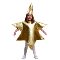 Costume d'étoile de Noël dorée pour enfant