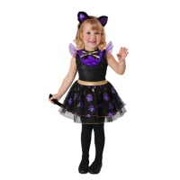 Déguisement de petite chatte lilas pour fille