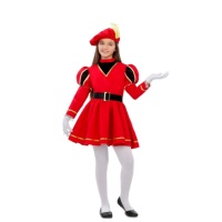 Costume de page royal rouge pour fille