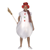 Costume de bonhomme de neige avec écharpe pour adulte