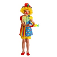 Déguisement de clown à pois pour fille