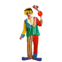 Déguisement de clown à pois pour adulte