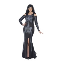 Costume de squelette spectral pour femme