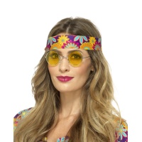 Lunettes hippies jaunes