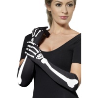 Gants longs de squelette sinistre