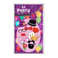 Kit pour photobooth fête anglaise traditionnelle - 12 unités