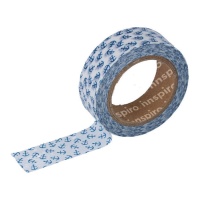 Washi tape d'ancres bleu - 10 m