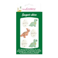 Figures en sucre de dinosaures et oeufs - Scrapcooking - 6 unités