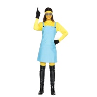 Déguisement de Minion avec gants pour femme