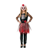 Costume de Catrina avec masque pour filles