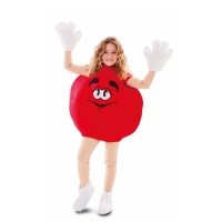 Costume d'enfant en bonbons de chocolat rouge