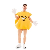 Costume de bonbon au chocolat jaune pour adulte