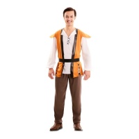 Costume de serveur d'auberge du Moyen Âge pour homme