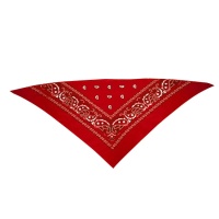 Foulard rouge de cowboy de 40 x 40 cm