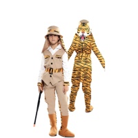 Déguisement de chasseur et tigre pour enfant