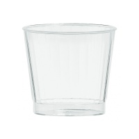 Récipient de 266 ml en plastique transparent en forme de verre - Liragram - 24 unités