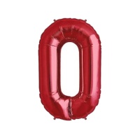 Numéro 0 ballon rouge 100 cm