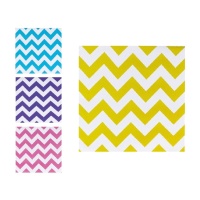 Serviettes chevron de 16,5 x 16,5 cm - 16 unités