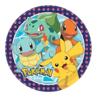 Assiettes de Pokémon de 23 cm - 8 unités