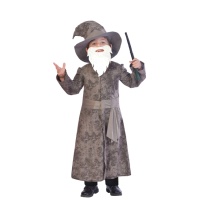 Costume de sorcier avec barbe pour enfants