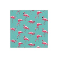 Serviettes Hawaïennes de flamants roses de 16,5 x 16,5 cm - 20 unités