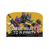 Invitations Lego Batman - 8 unités