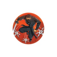 Assiettes de Ninja de 18 cm - 8 unités