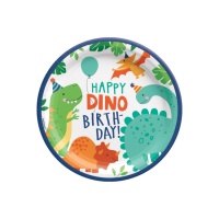 Assiettes Dino Party de 23 cm - 8 unités