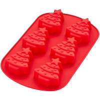 Moule en silicone pour sapins de Noël de 27,5 x 17,5 cm - Wilton - 6 cavités